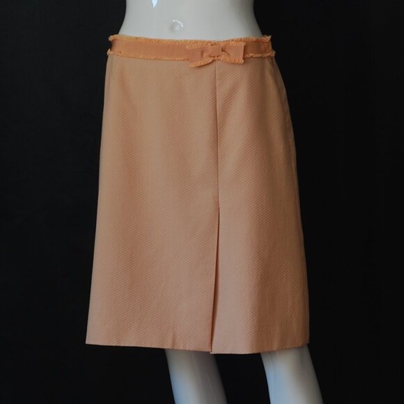 Moschino Dresses & Skirts - Moschino Peach A-Line Skirt with Bow Waist Detail
